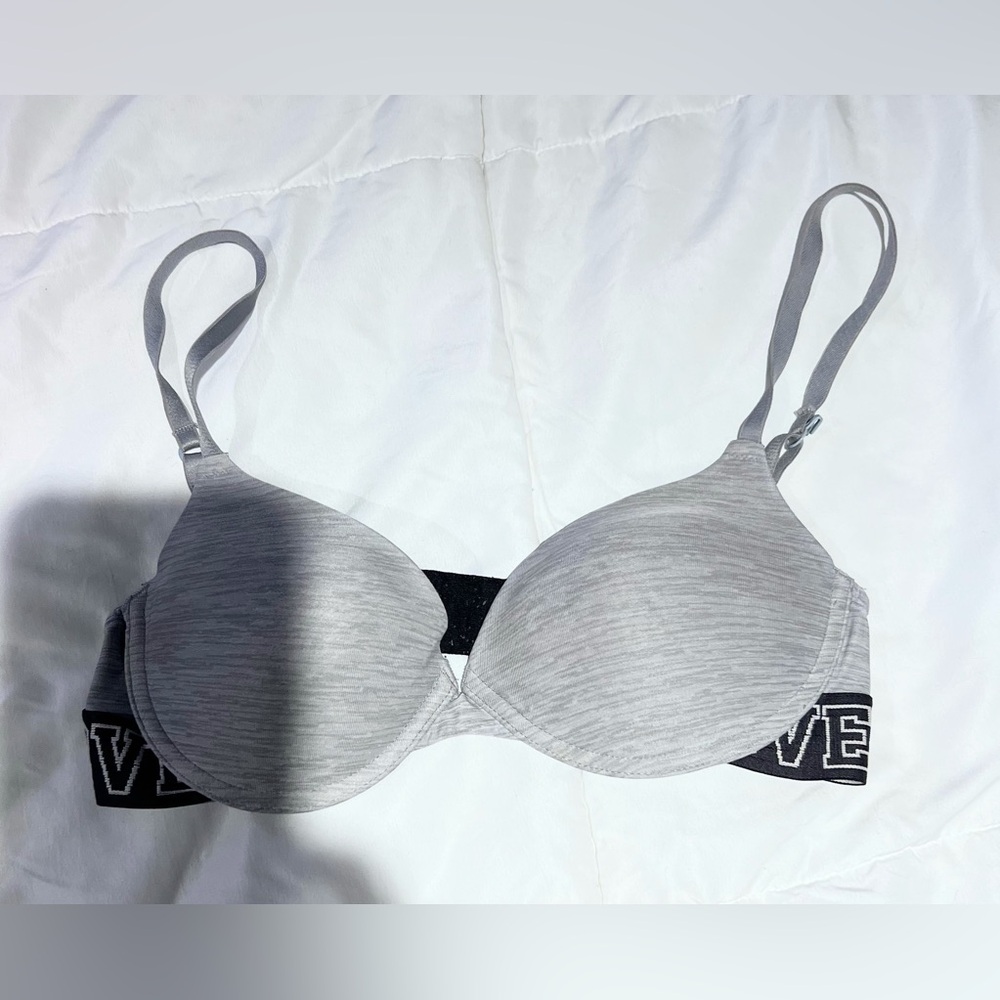 So Lightly Lined Gray Underwear Women's Bra 34 C